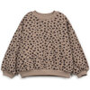 Leopard Jersey Sweatshirt, Tan - Sweaters - 1 - thumbnail