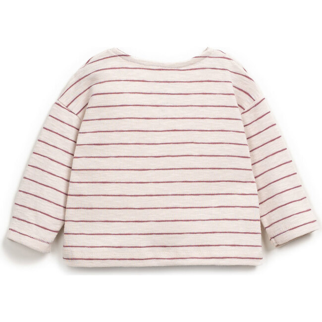 Long Sleeve Tee, Raspberry Stripes - T-Shirts - 2