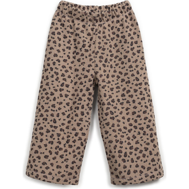 Leopard Print Jersey Trouser, Mocha