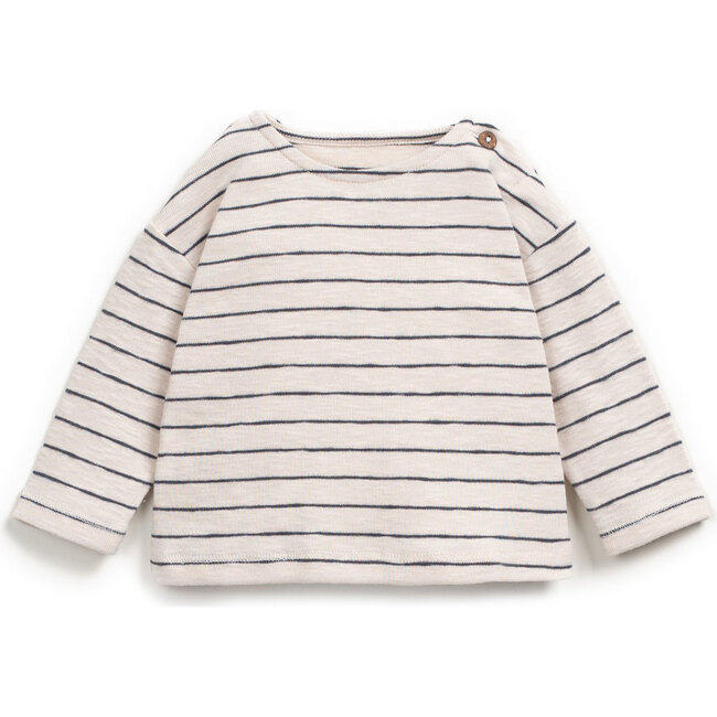 Long Sleeve Tee, Charcoal Stripes