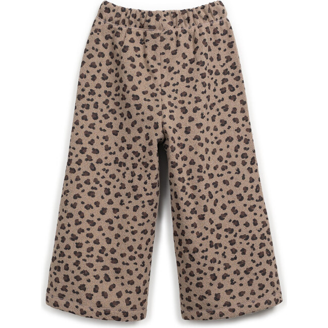 Leopard Print Jersey Trouser, Mocha - Pants - 2