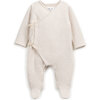 Kimono Jersey Footie, Cream - Jumpsuits - 1 - thumbnail