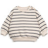 Jersey Sweatshirt, Charcoal Stripes - Sweaters - 1 - thumbnail