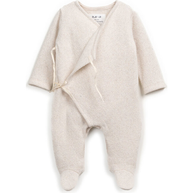 Kimono Jersey Footie, Cream - Jumpsuits - 2