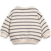 Jersey Sweatshirt, Charcoal Stripes - Sweaters - 2