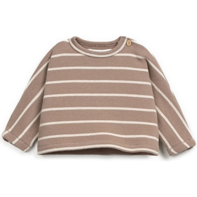 Jersey Sweater, Mocha Stripes