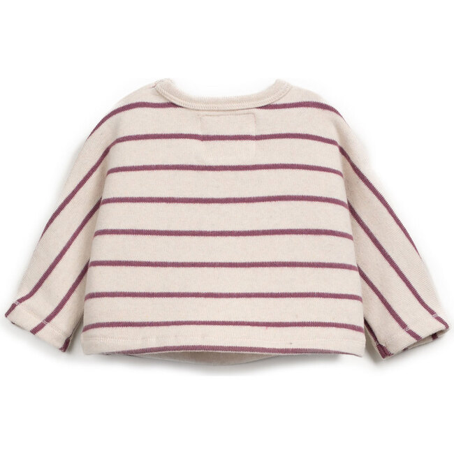 Jersey Sweater, Raspberry Stripes - Sweaters - 2