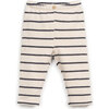 Jersey Stripe Legging, Charcoal Stripes - Leggings - 1 - thumbnail