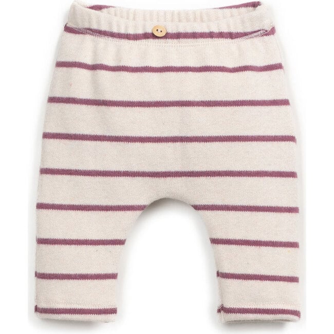 Jersey Leggings, Raspberry Stripes