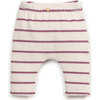 Jersey Leggings, Raspberry Stripes - Leggings - 1 - thumbnail