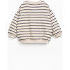 Jersey Striped Sweatshirt, Charcoal Stripes - Sweaters - 2