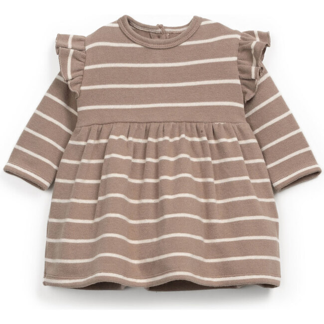 Jersey Dress, Mocha Stripes