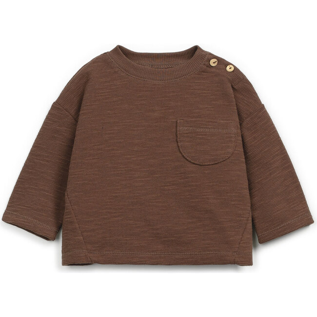 Heathered Long Sleeve Top, Brown