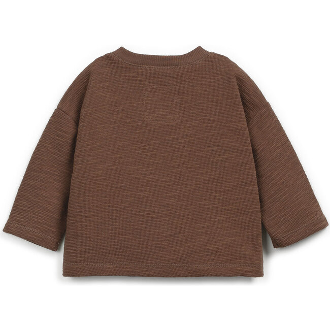 Heathered Long Sleeve Top, Brown - T-Shirts - 2