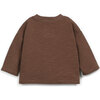 Heathered Long Sleeve Top, Brown - T-Shirts - 2