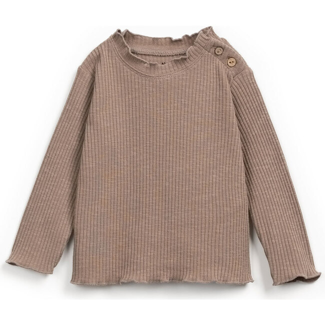 Ribbed Long Sleeve, Tan