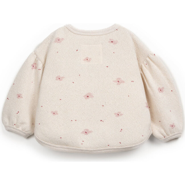 Jersey Curved Hem Sweater, Cream - Sweaters - 2