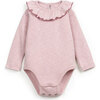 Ruffle Collar Onesie, Pink - Onesies - 2