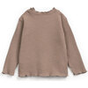 Ribbed Long Sleeve, Tan - T-Shirts - 2