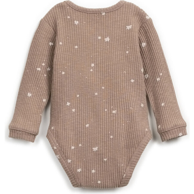 Ribbed Onesie, Tan - Onesies - 2