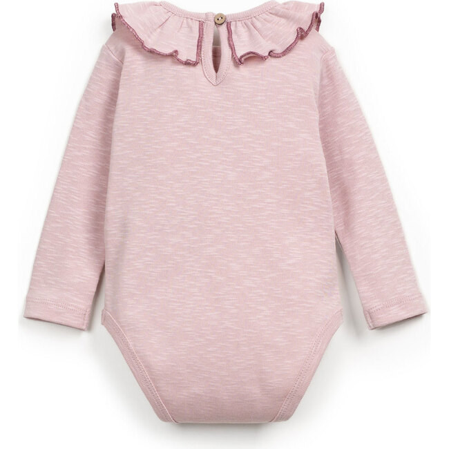 Ruffle Collar Onesie, Pink - Onesies - 3