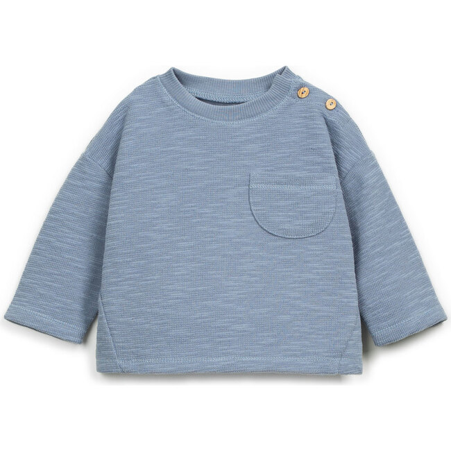 Heathered Long Sleeve Top, Blue