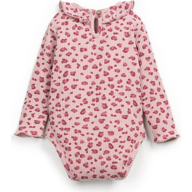 Ribbed Leopard Onesie, Pink - Onesies - 3