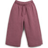 Fleece Wide Leg Pant, Burgundy - Pants - 1 - thumbnail