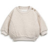 Fleece Sweatshirt, Cream - Sweaters - 1 - thumbnail