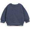 Fleece Sweatshirt, Blue - Sweatshirts - 1 - thumbnail