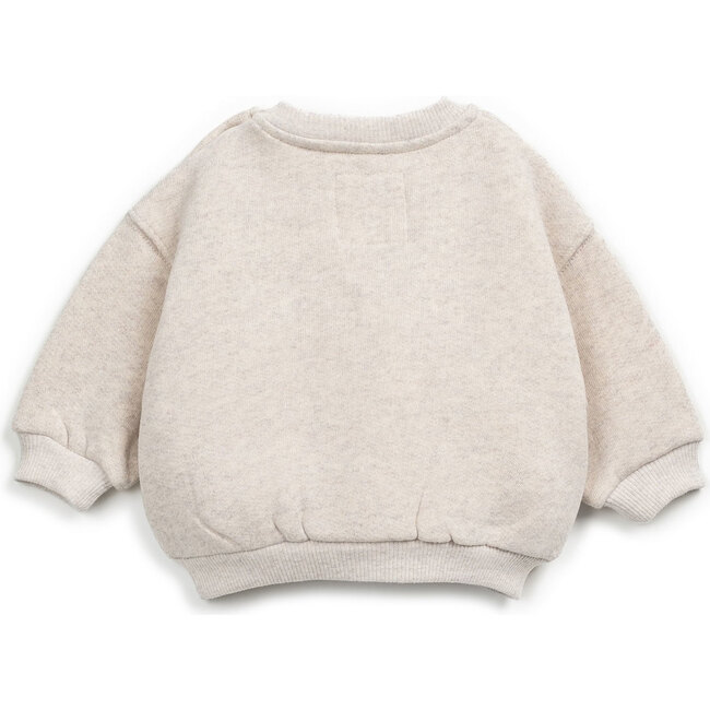 Fleece Sweatshirt, Cream - Sweaters - 2