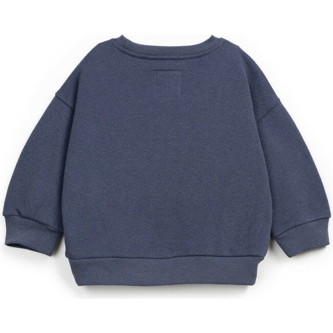 Fleece Sweatshirt, Blue - Sweatshirts - 2