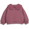 Collared Fleece Sweatshirt, Burgundy - Sweatshirts - 1 - thumbnail