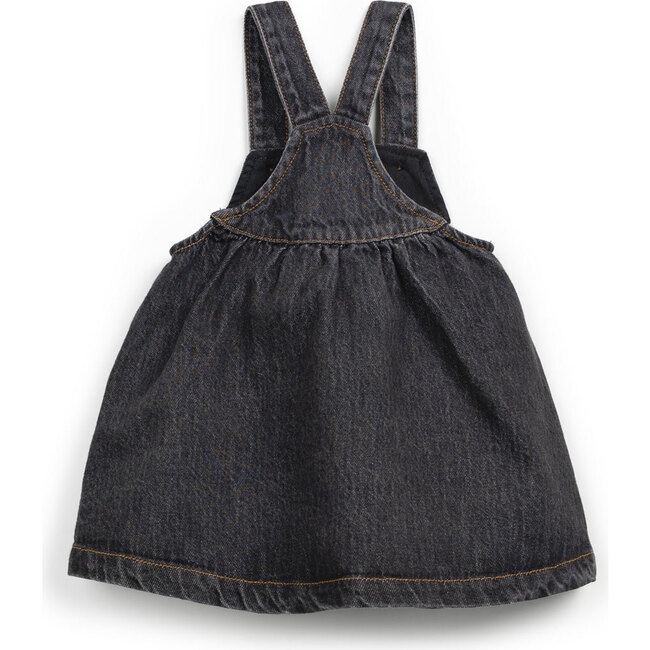 Denim Overall Dress, Grey - Dresses - 3