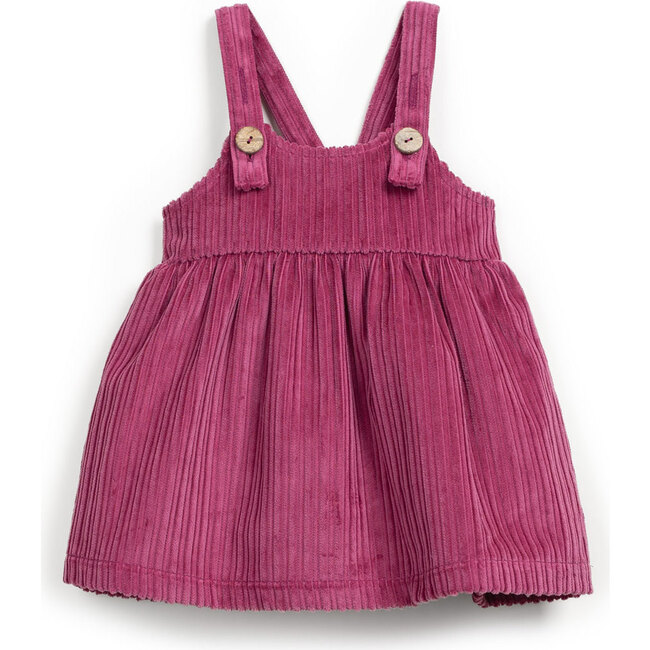 Corduory Overall Dress, Burgundy