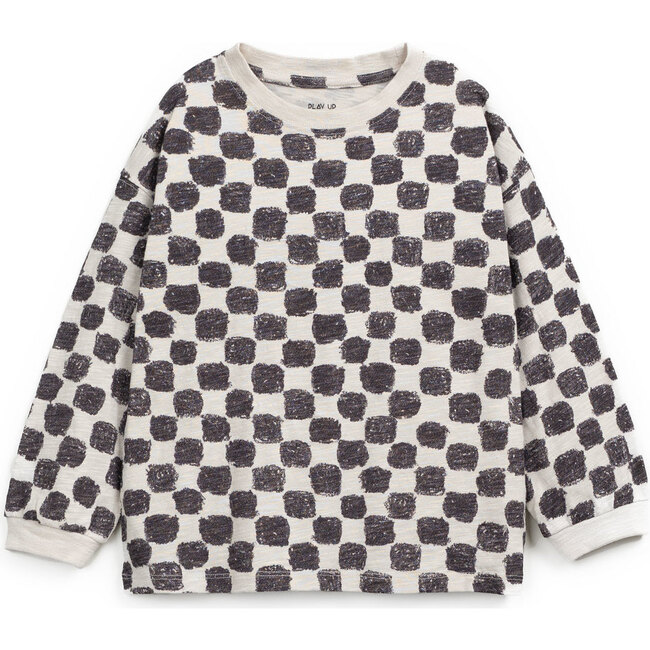Checkered Print Long Sleeve T-Shirt, Prints