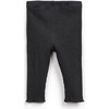 Baby Ribbed Leggings, Charcoal - Leggings - 2