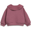 Collared Fleece Sweatshirt, Burgundy - Sweatshirts - 4