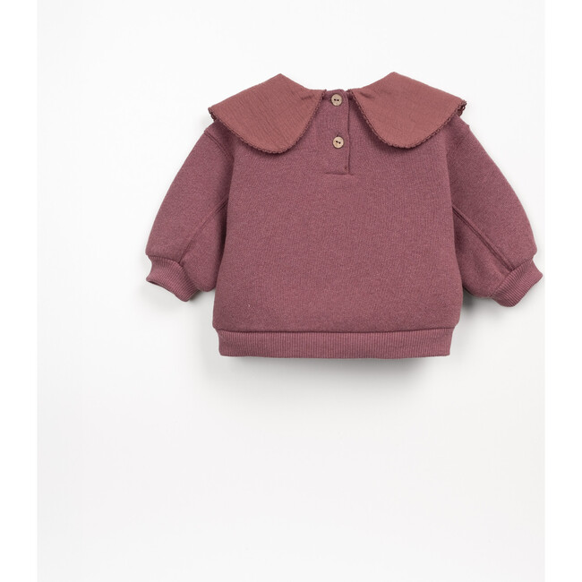 Baby Collared Fleece Sweatshirt, Burgundy - Sweatshirts - 2