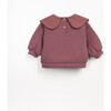 Baby Collared Fleece Sweatshirt, Burgundy - Sweatshirts - 2