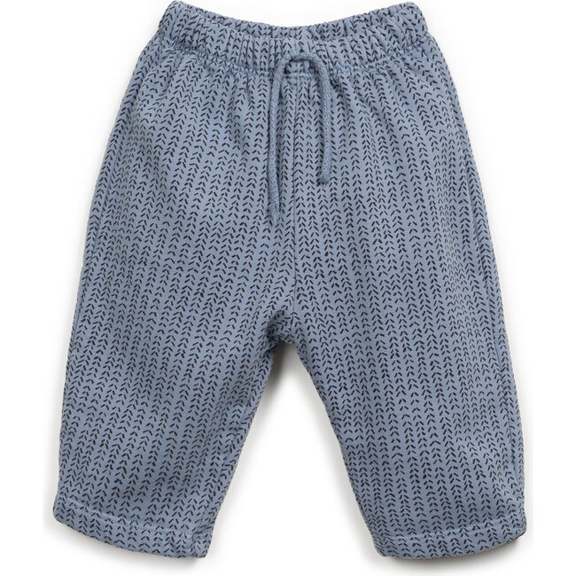 Abstract Fleece Trouser, Blue