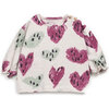 Abstract Heart Print Long Sleeve T-Shirt, Cream - T-Shirts - 1 - thumbnail