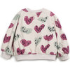 Abstract Heart Print Sweatshirt, Cream - Sweatshirts - 2