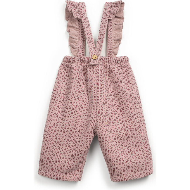 Abstract Fleece Overall, Pink - Rompers - 2