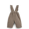 Abstract Fleece Overall, Brown - Rompers - 1 - thumbnail