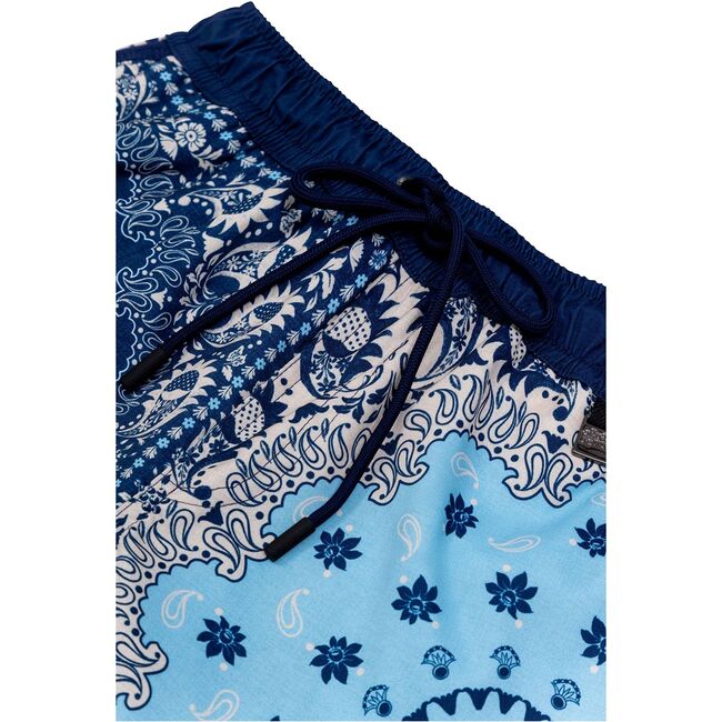 Tiago Kids' Swim Trunks, Blue/White - Swim Trunks - 6