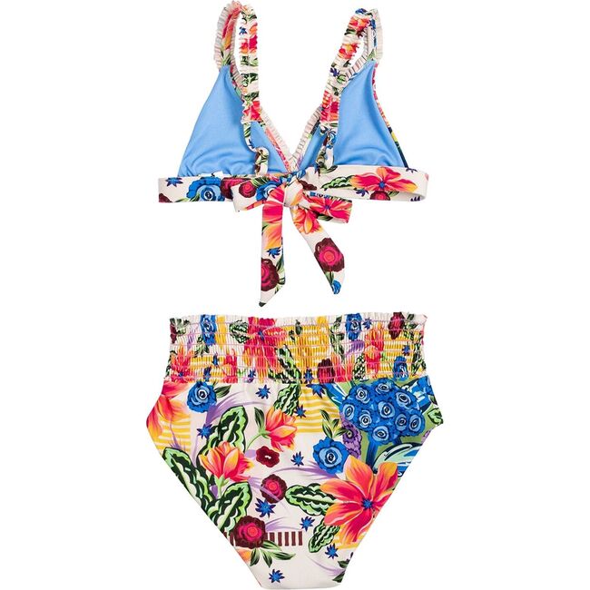 Zhanna Kids' Bikini Set, White/Red/Green - Two Pieces - 4