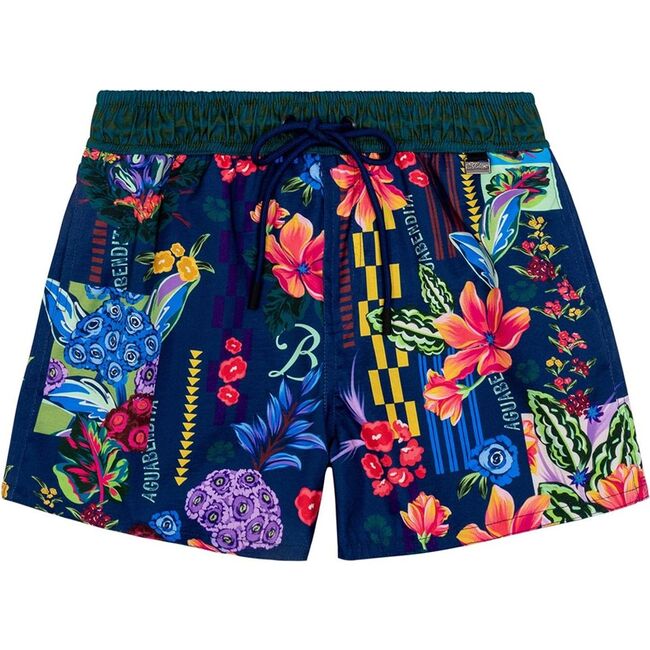 Nick Kids' Swim Trunks, Green/Pink - Swim Trunks - 2
