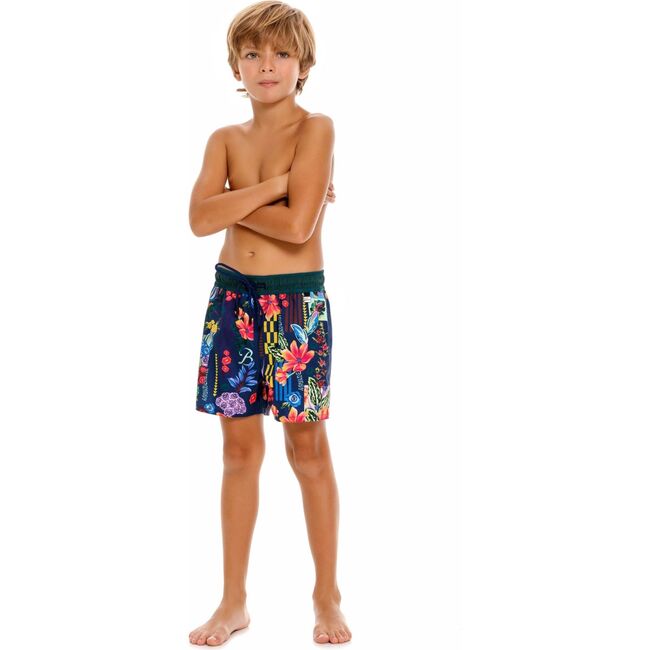 Nick Kids' Swim Trunks, Green/Pink - Swim Trunks - 5