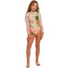 Lackie Kids' Rashguard Set, Green/White/Pink - Two Pieces - 1 - thumbnail